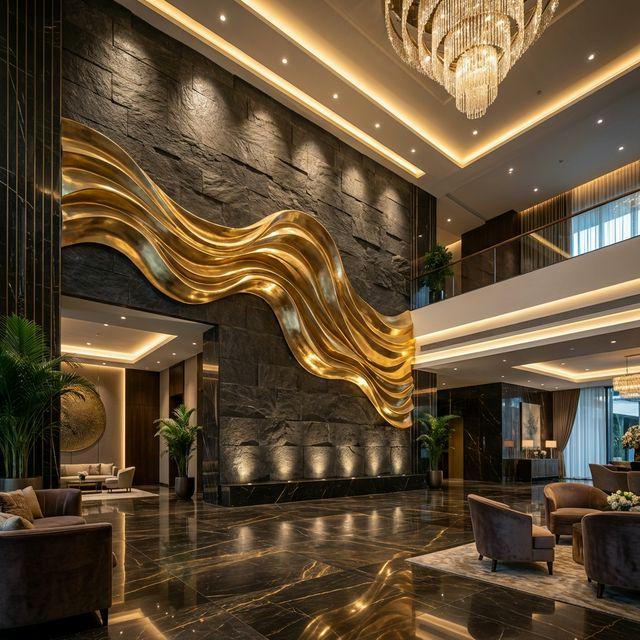 Luxury 3D wall art installation